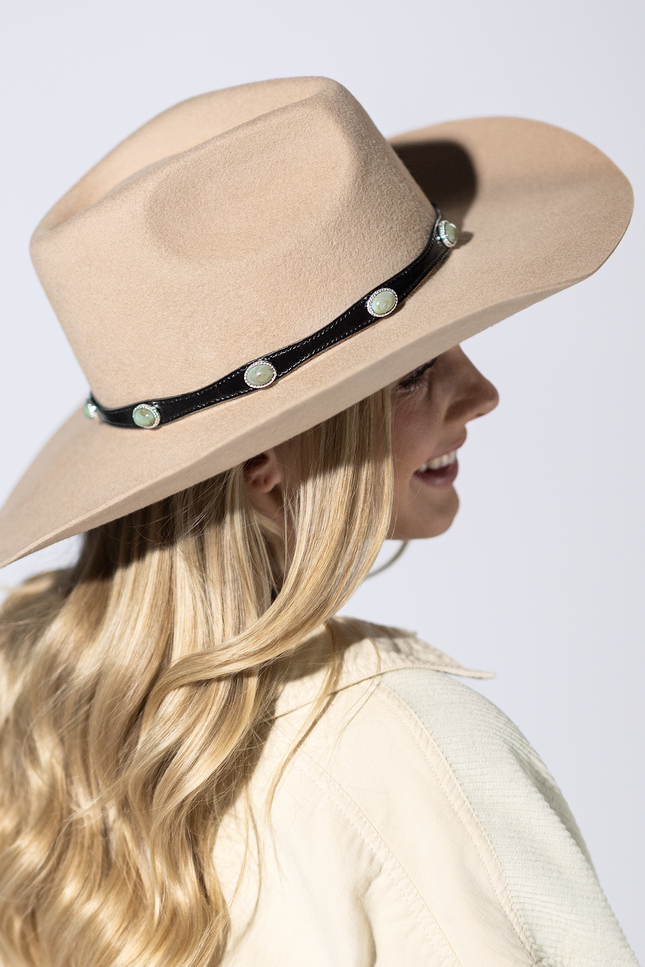Sundance Stone Leather Hat Band