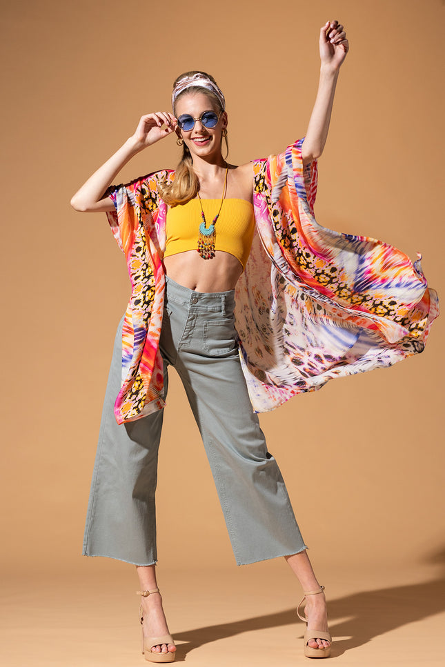 Vibrant Ethnic Kimono