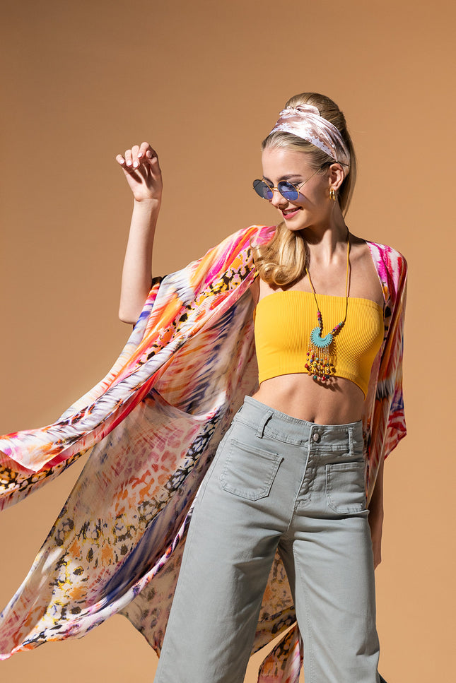 Vibrant Ethnic Kimono