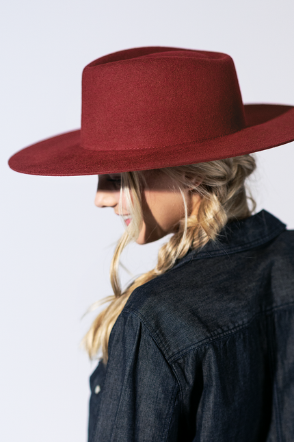 Lainey Wool Rancher - Raspberry