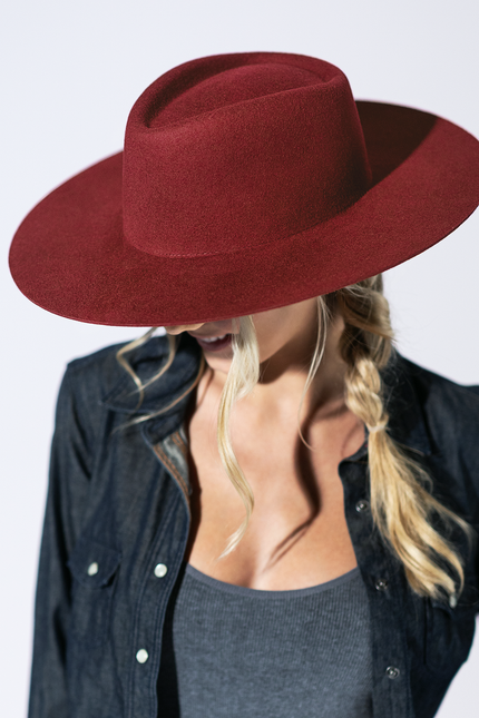 Lainey Wool Rancher - Raspberry