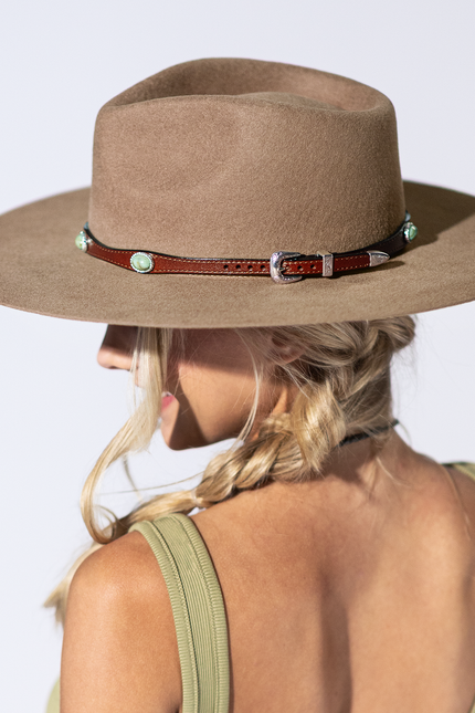 Sundance Stone Leather Hat Band