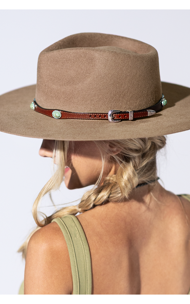 Sundance Stone Leather Hat Band