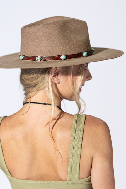 Sundance Stone Leather Hat Band