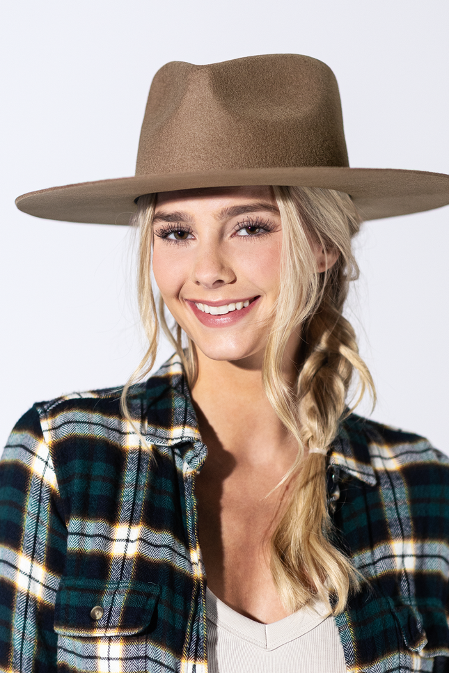 Mickey Wide Wool Rancher - Almond