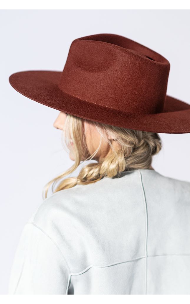 Mickey Wide Wool Rancher - Rust