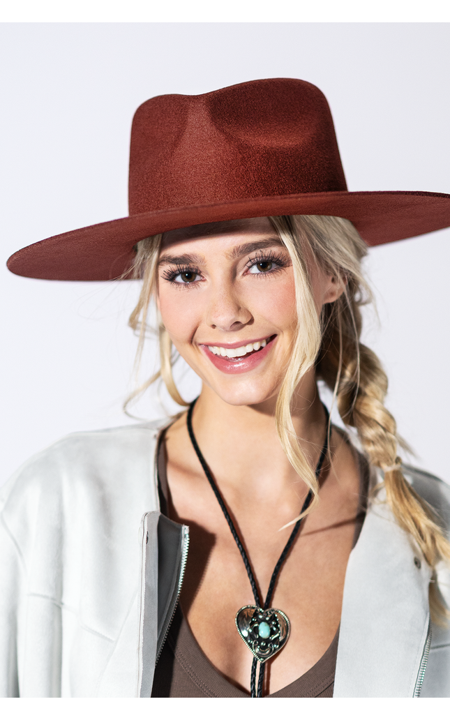 Mickey Wide Wool Rancher - Rust