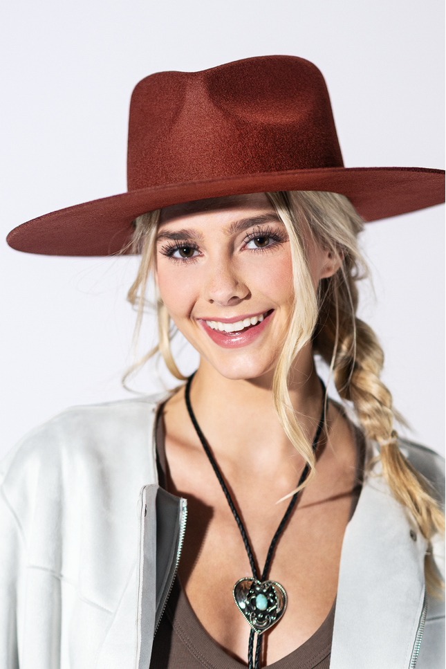 Mickey Wide Wool Rancher - Rust