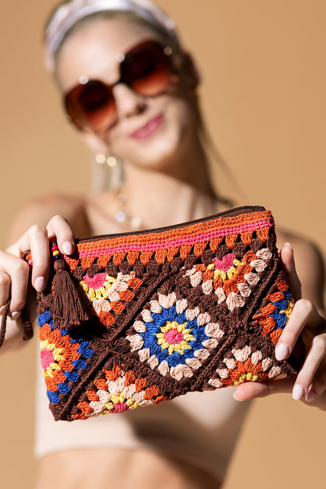 Tile Mosaic Crochet Clutch