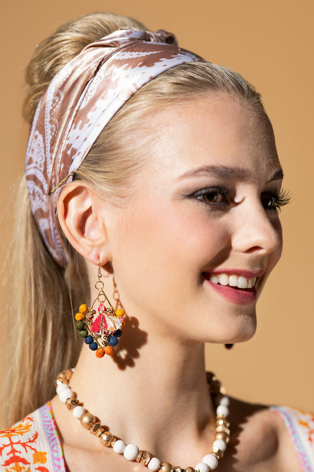 Triangle Fabric Earrings