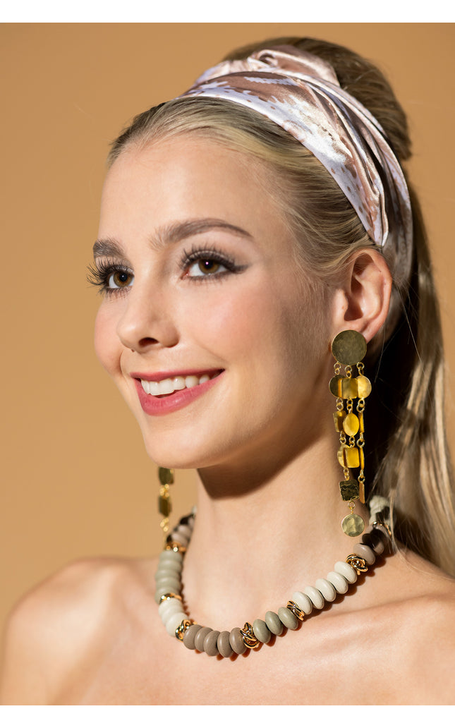 Earthy Tones Wooden Beaded Necklace