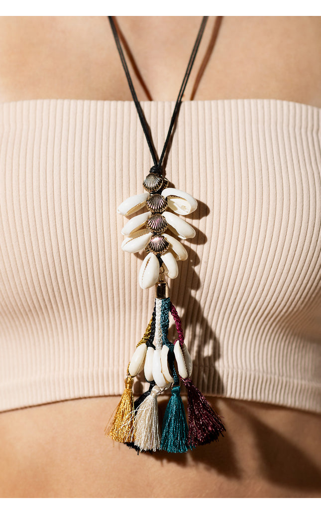 Tropical Shell Tassel Necklace