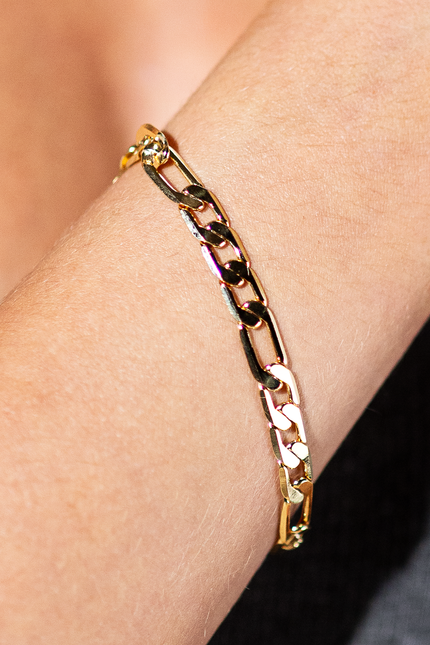 Figueroa 18K Gold Chain Link Bracelet