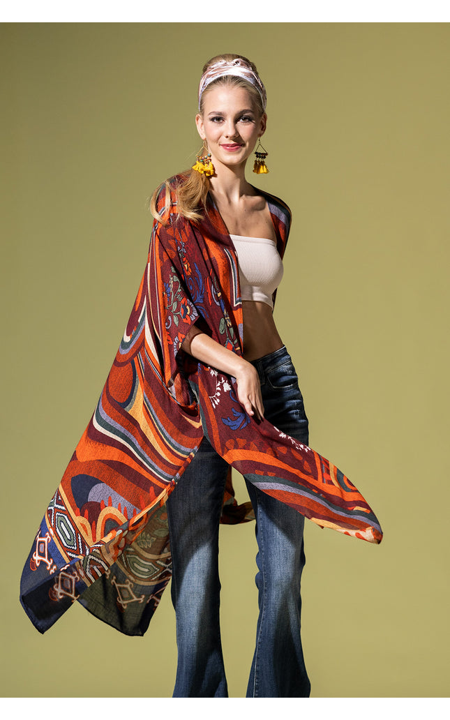 Retro Harmony Kimono