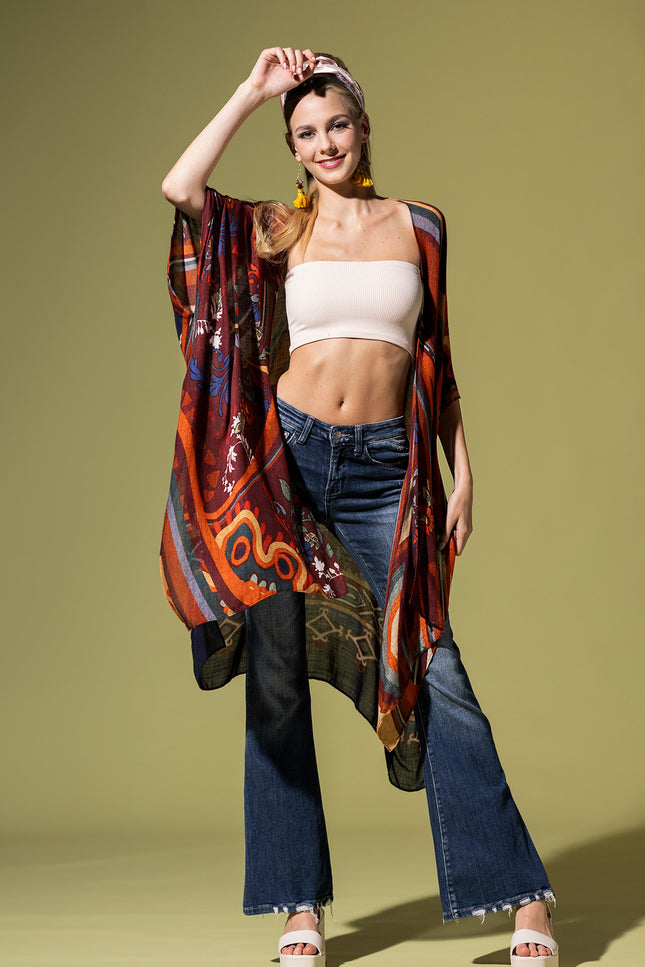 Retro Harmony Kimono