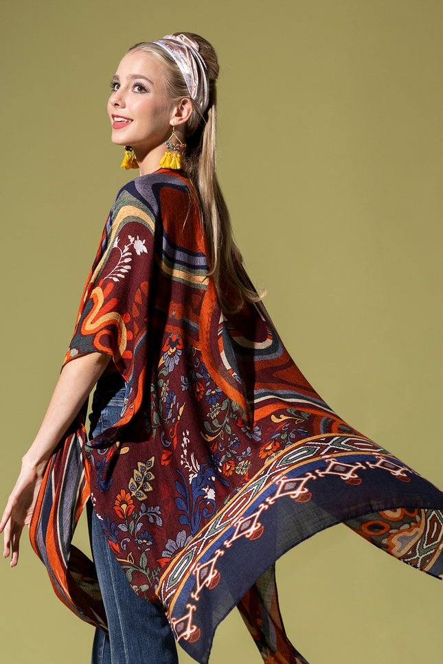 Retro Harmony Kimono