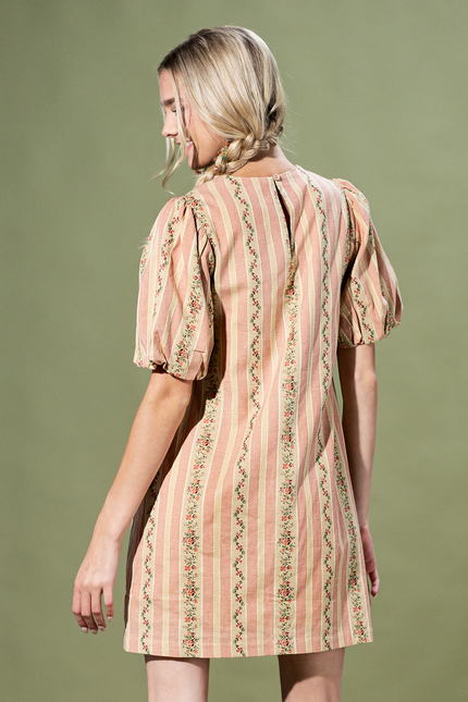 Rosewood Stripe Mini Dress