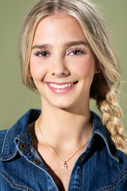 18K Gold Filled Padlock Necklace