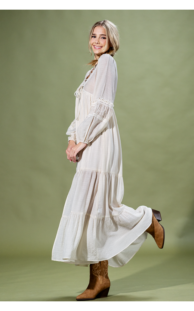 Paloma Balloon-Sleeve Maxi Dress
