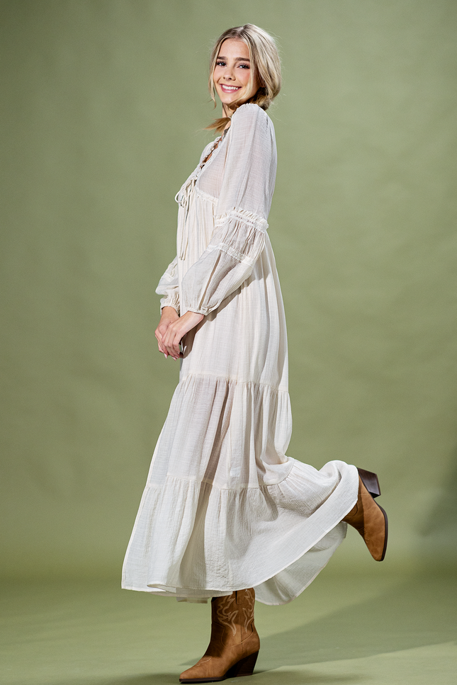 Paloma Balloon-Sleeve Maxi Dress