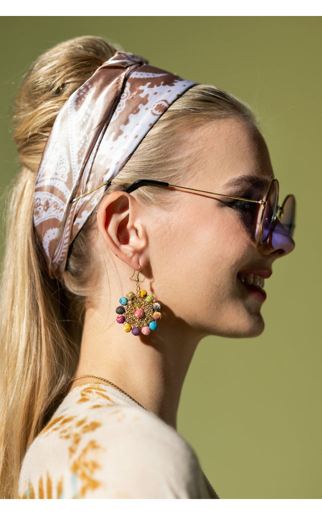 Gorgeous Colorful Circular Earrings