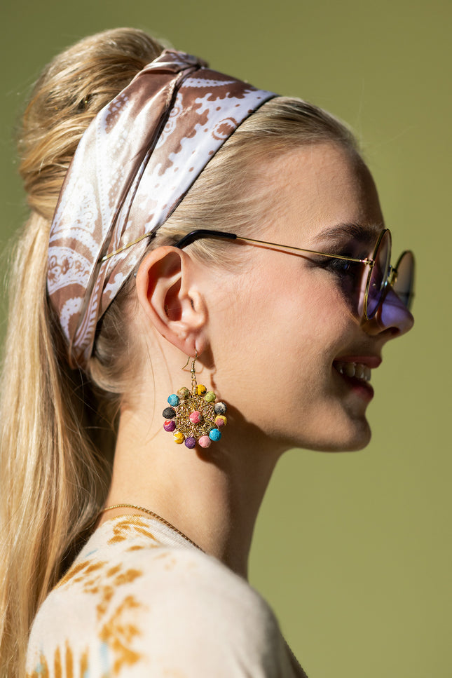 Gorgeous Colorful Circular Earrings