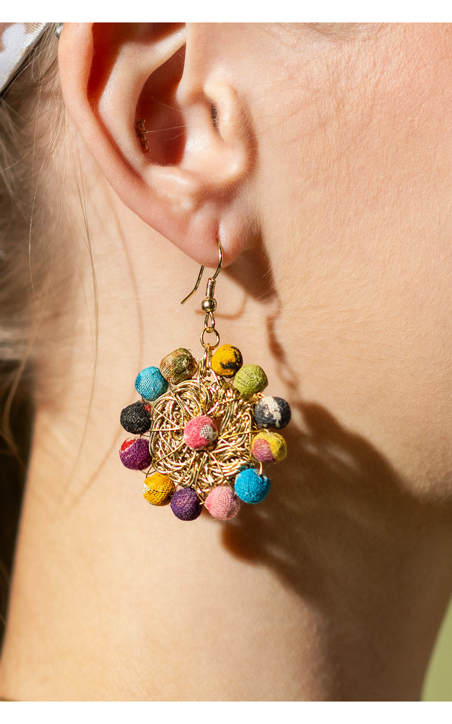 Gorgeous Colorful Circular Earrings