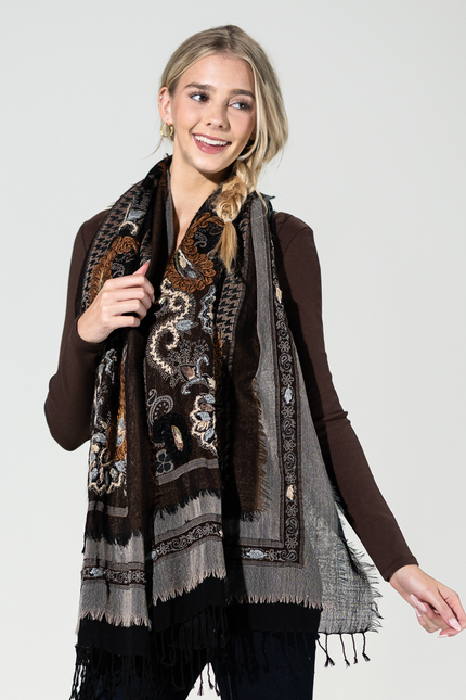 Cimarron Wool Embroidered Scarf