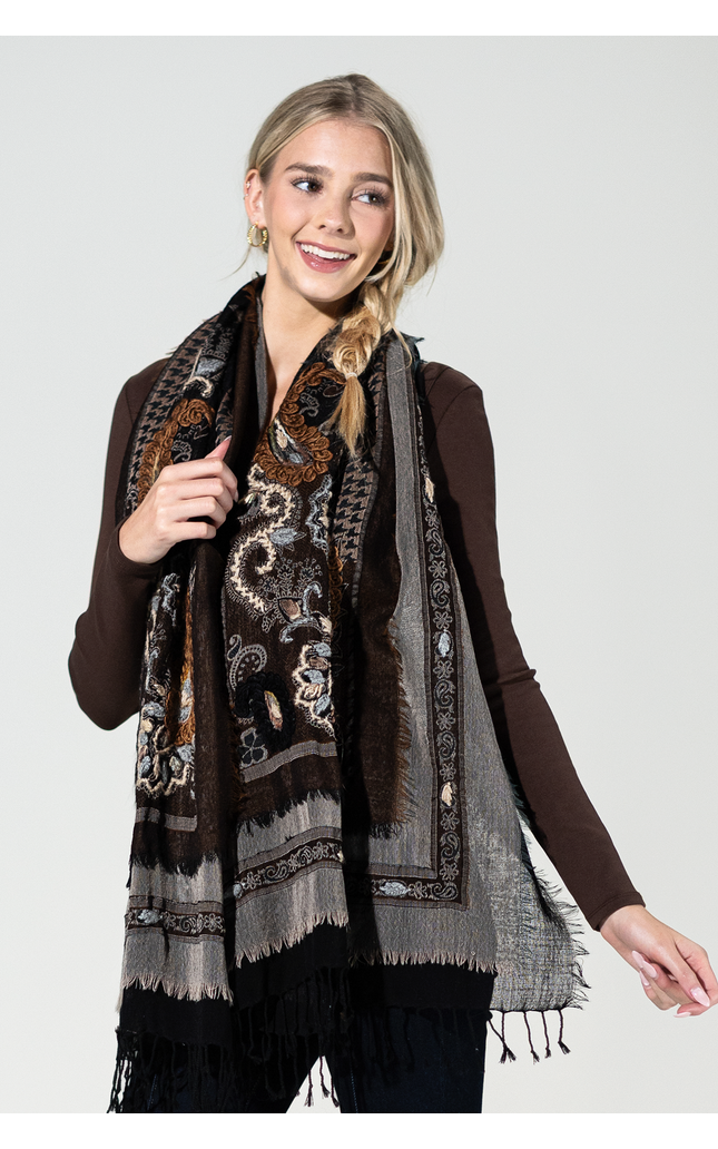 Cimarron Wool Embroidered Scarf