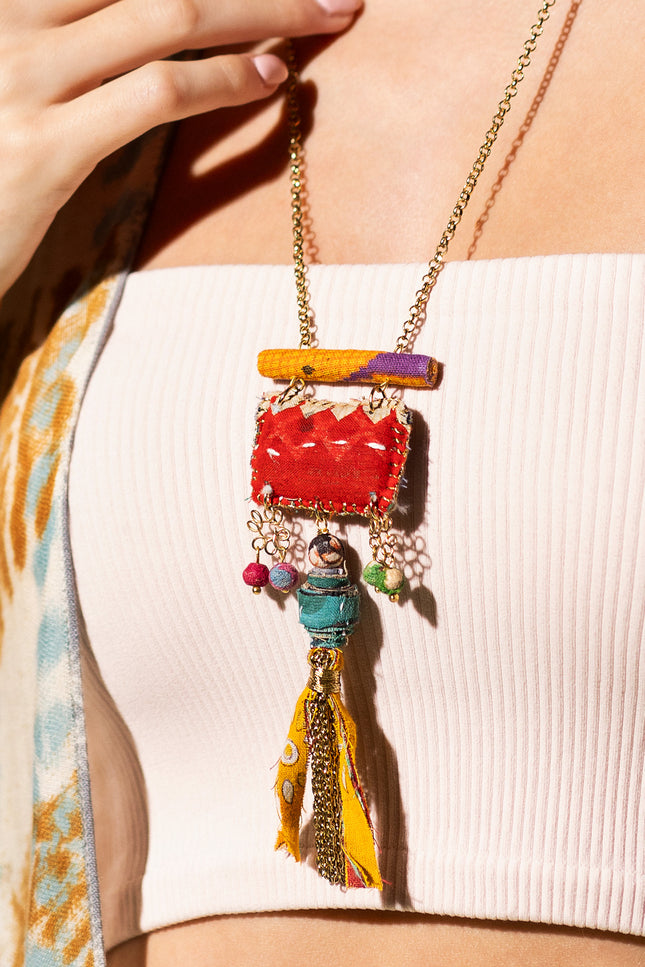 Ethnic Charm Pendant Necklace
