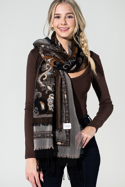Cimarron Wool Embroidered Scarf