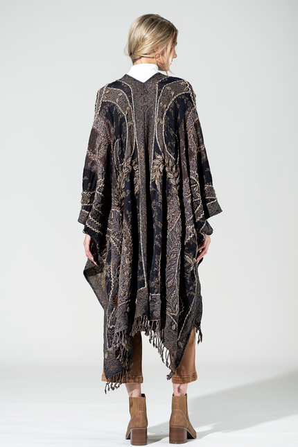 Sierra Noir Wool Ruana