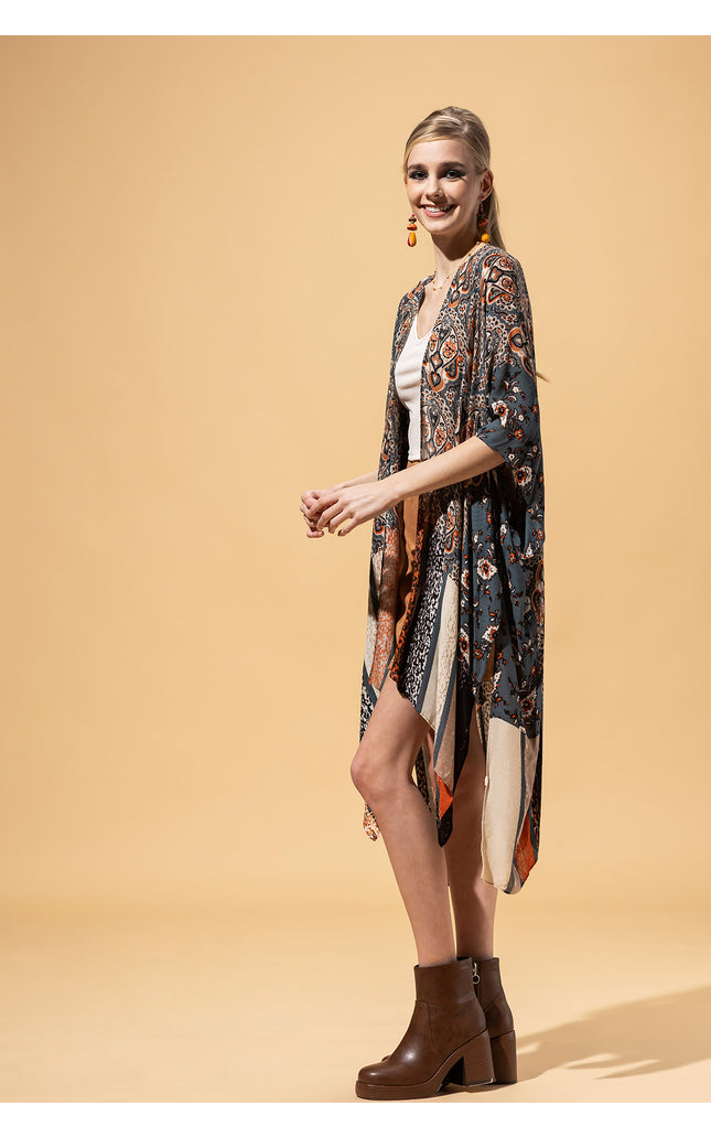 Serenade of Stripes Kimono