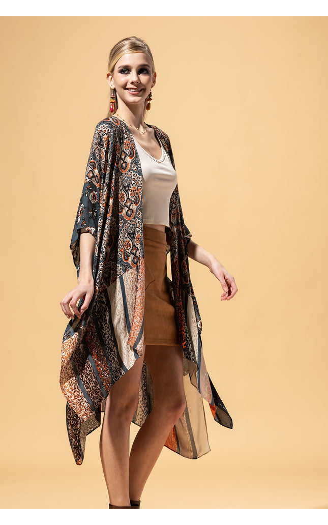 Serenade of Stripes Kimono