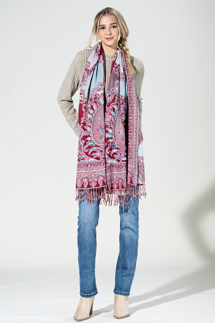 Helena Embroidered Scarf