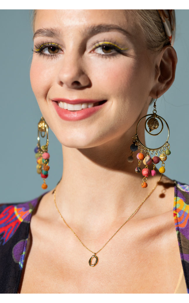 18K Gold Plated  Circle Pendant Necklace