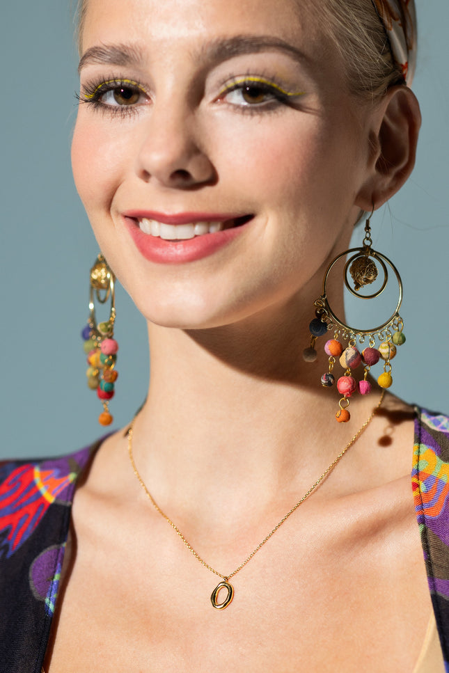 18K Gold Plated  Circle Pendant Necklace