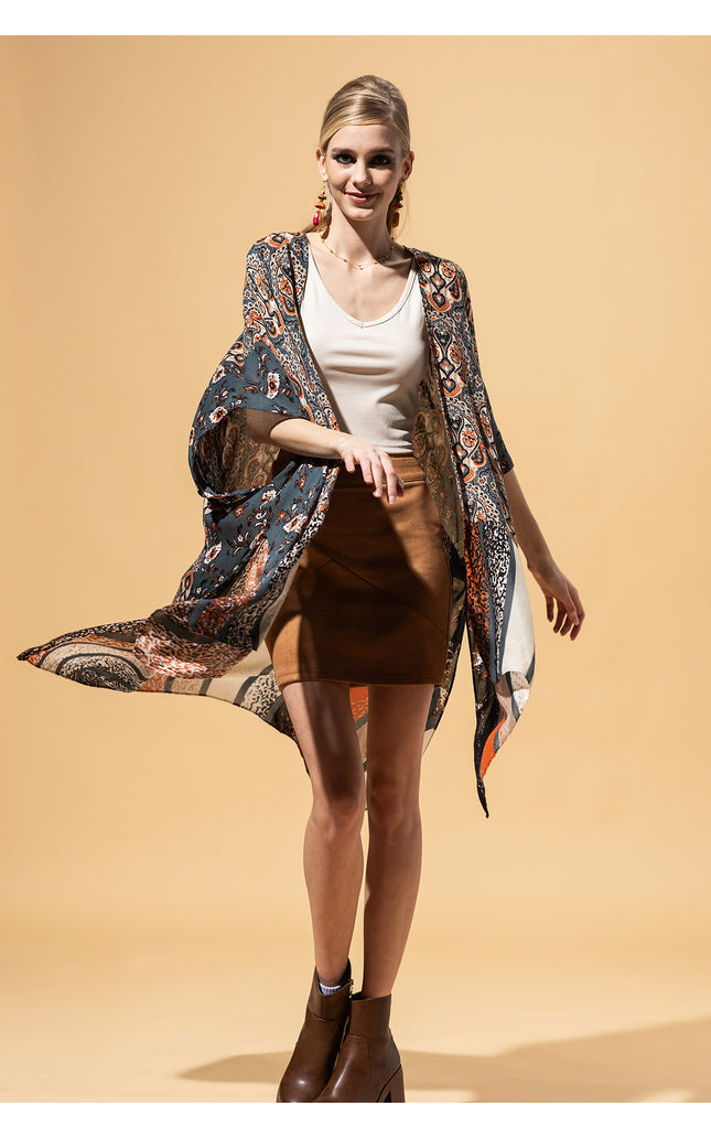 Serenade of Stripes Kimono