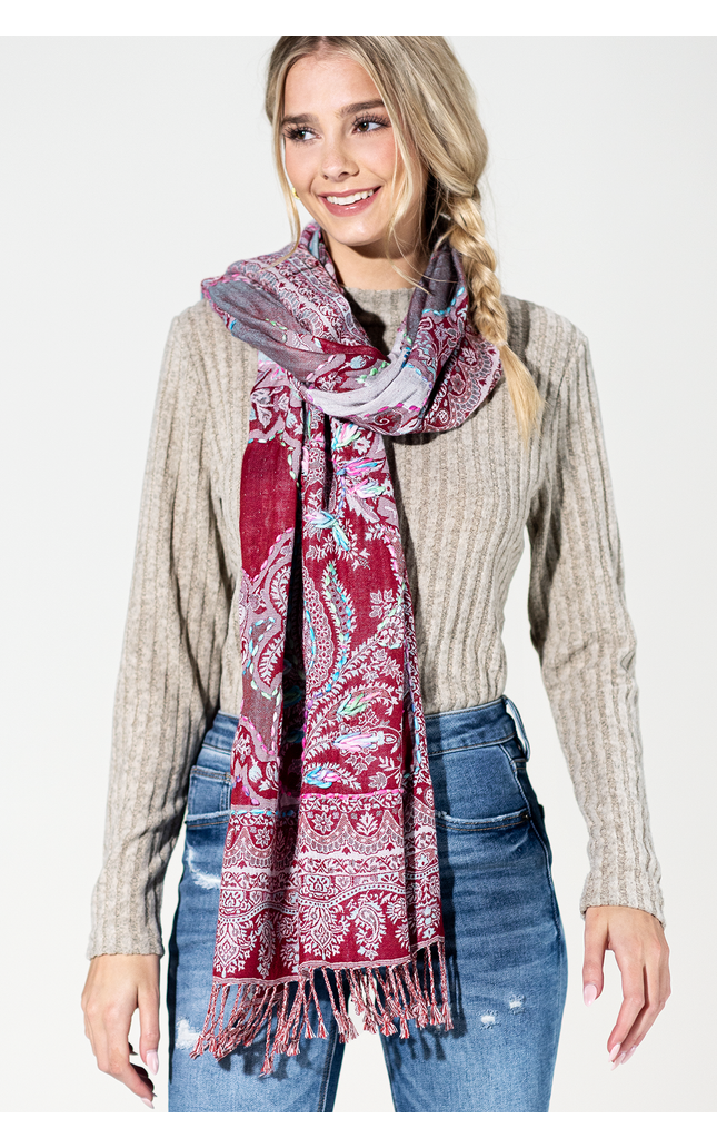 Helena Embroidered Scarf