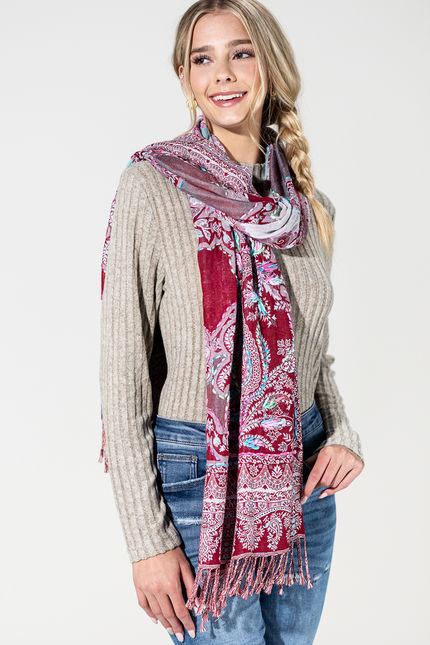 Helena Embroidered Scarf