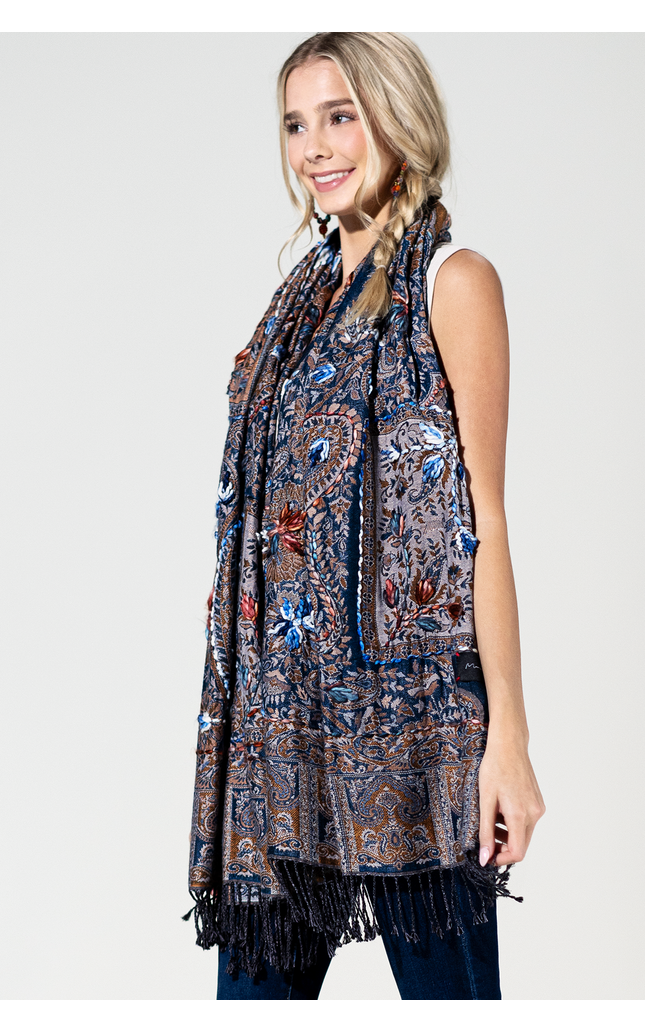 Jackson Embroidered Scarf