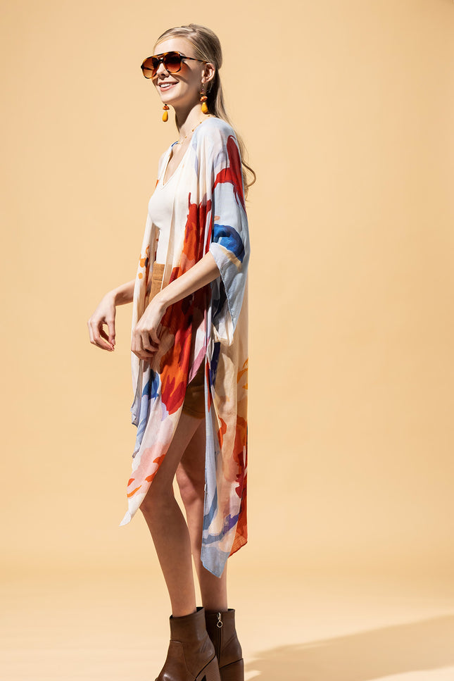 Vivid Aquarelle Kimono