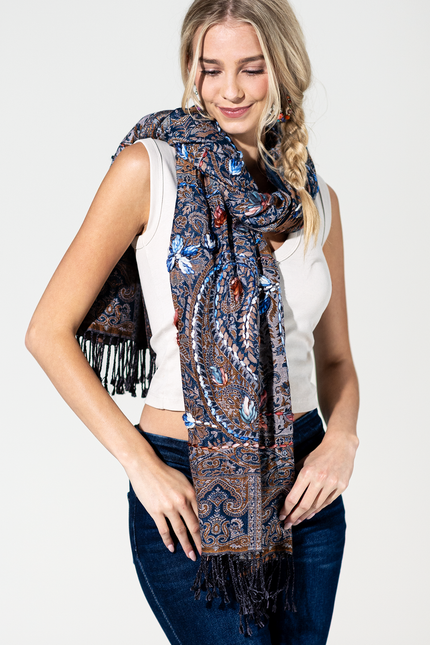 Jackson Embroidered Scarf