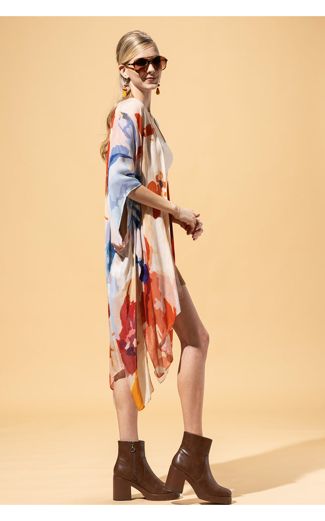 Vivid Aquarelle Kimono