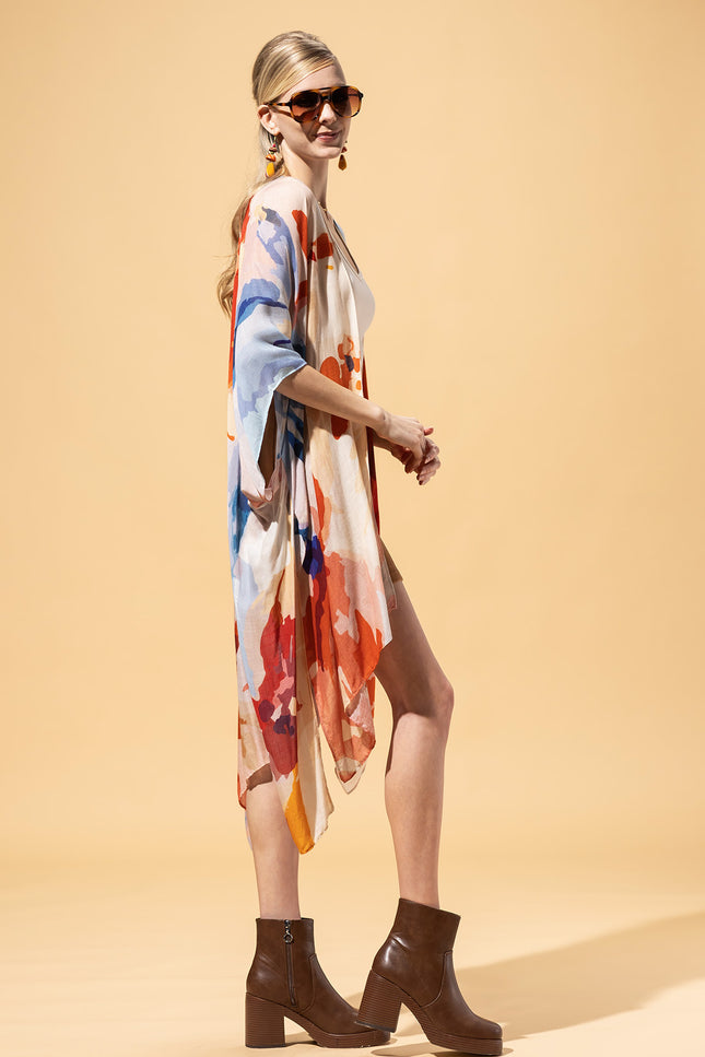 Vivid Aquarelle Kimono