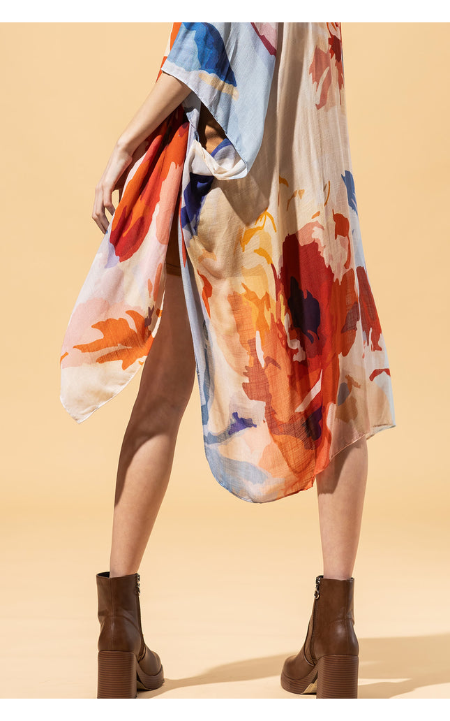Vivid Aquarelle Kimono