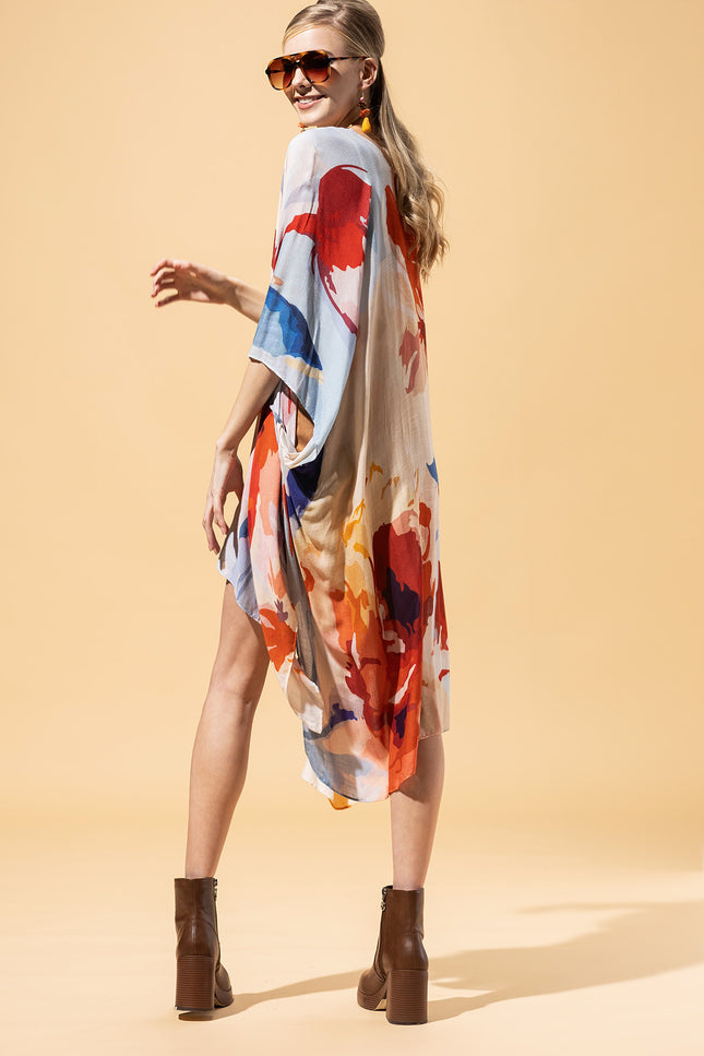 Vivid Aquarelle Kimono