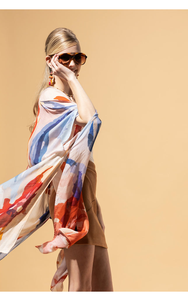 Vivid Aquarelle Kimono