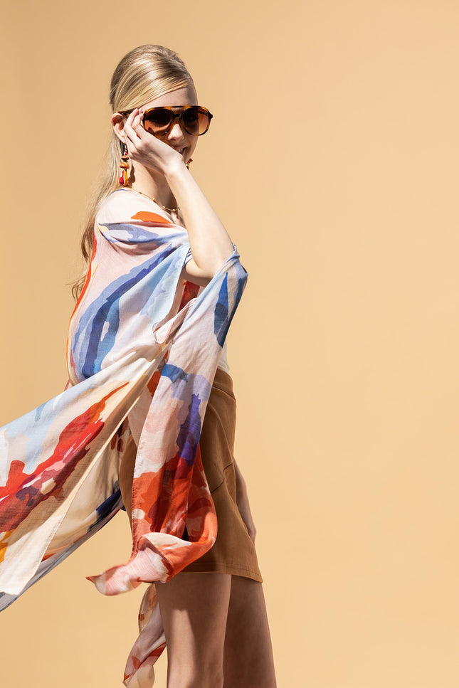 Vivid Aquarelle Kimono