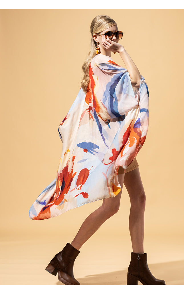 Vivid Aquarelle Kimono